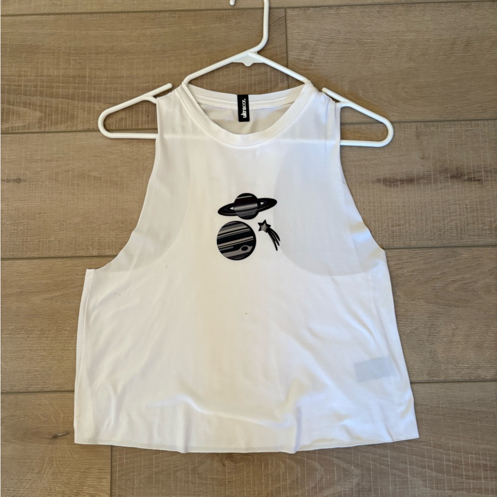 Ultracor White Planet Graphic Muscle Tee